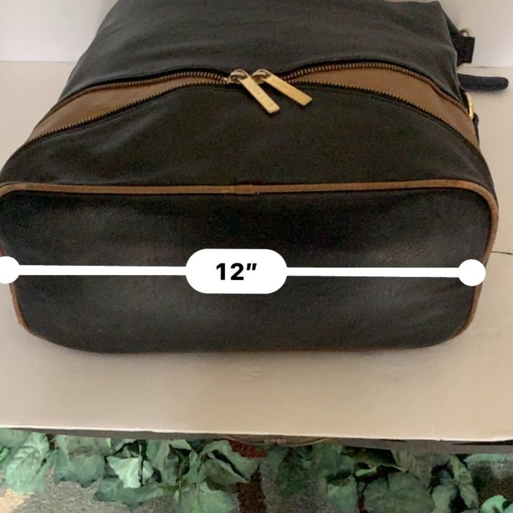OLIVIA + JOY Black & Tan Large Tote Bag - GUC - Picture 3 of 8
